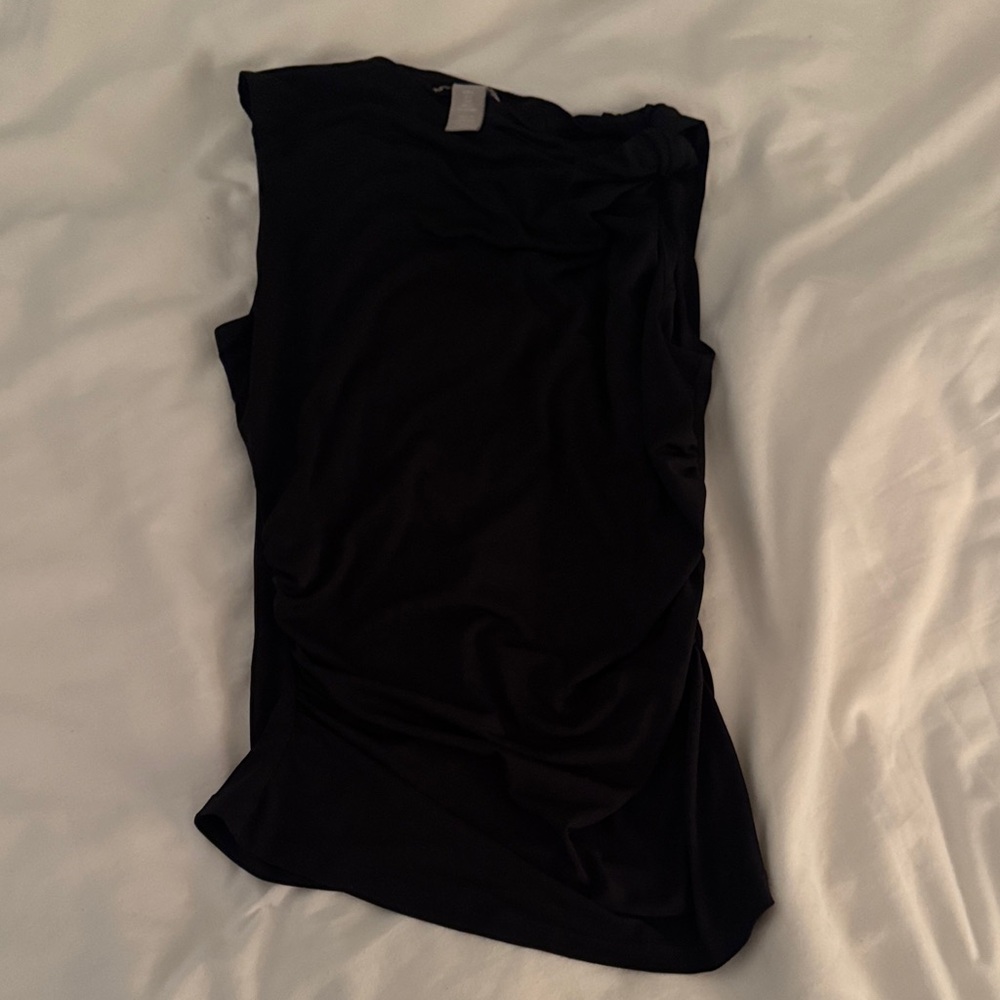 H&M Elegant Black Sleeveless Knot Top